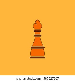 Vector illustration in flat style Chess Bishop