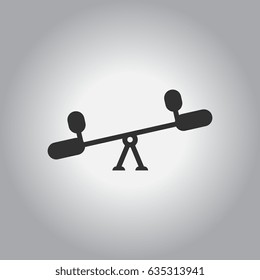 Vector illustration in flat style Childs seesaw