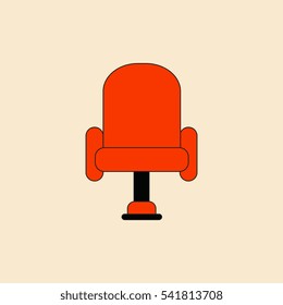 Vector illustration in flat style cineama chair