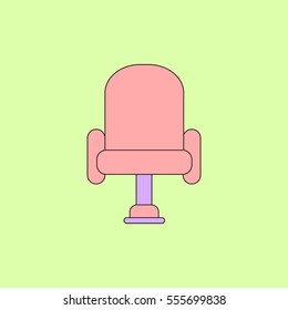 Vector illustration in flat style cineama chair
