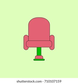 Vector illustration in flat style cineama chair