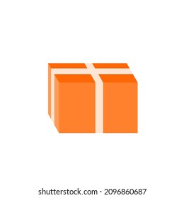 Ilustración vectorial de caja de concepto de estilo plano o cartón aislado en fondo blanco.
