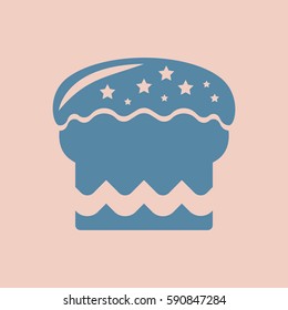 Vector illustration in flat style delicious cake