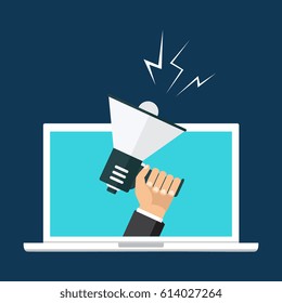Vector illustration, flat style. Email marketing concept design. 