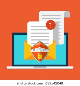 Vector illustration, flat style. Email marketing concept design. 