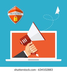 Vector illustration, flat style. Email marketing concept design. 