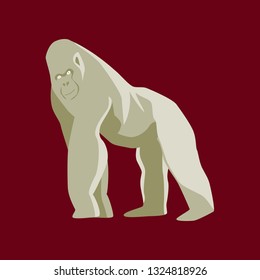 Vector illustration in flat style gorilla