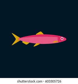Vector illustration in flat style herring