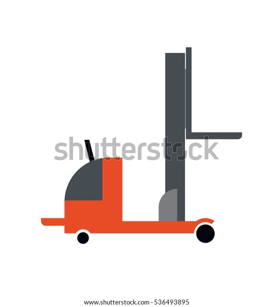 Vector illustration in a flat style icons cargo\
transportation goods by road trucks, loading and unloading of goods\
lift trucks, varieties\
forklifts
