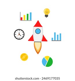 Vector illustration in flat style isolated on white background