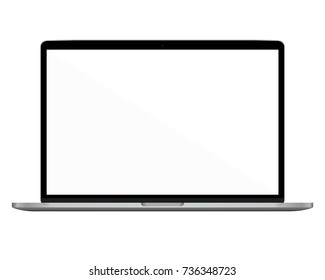 Vector illustration in flat style Laptop Computer PC with space for your message on white screen.