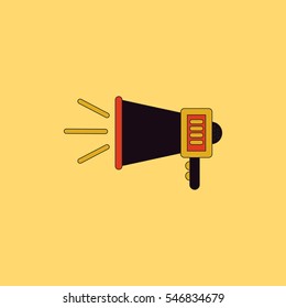 Vector illustration in flat style Loudspeaker