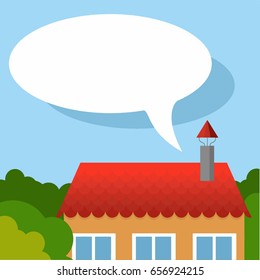 Vector illustration in flat style mindes of your home for advertisment