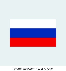 Vector illustration in flat style national flag of Russia