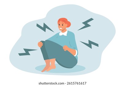 vector illustration in flat style on the theme of stress