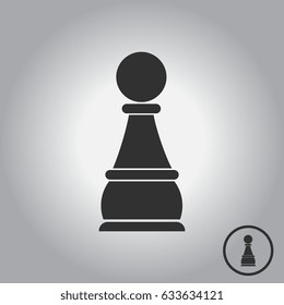 Vector illustration in flat style ?hess Pawn