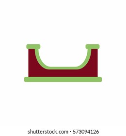 Vector illustration in flat style playground equipment sandbox