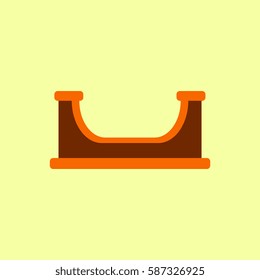 Vector illustration in flat style playground equipment sandbox