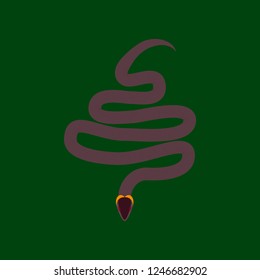 Vector illustration in flat style snake