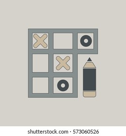 Vector illustration in flat style tic tac toe