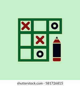 Vector illustration in flat style tic tac toe