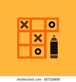 Vector illustration in flat style tic tac toe