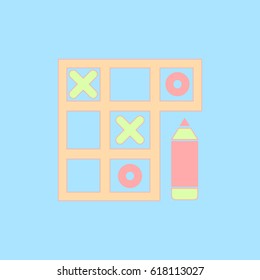 Vector illustration in flat style tic tac toe