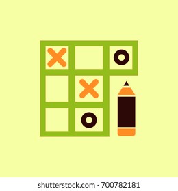 Vector illustration in flat style tic tac toe