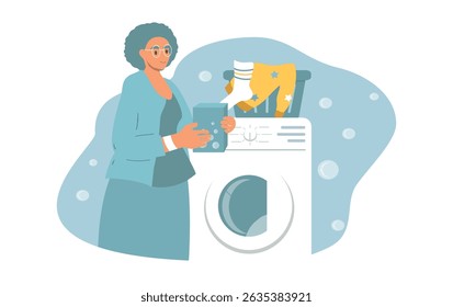 ilustração vetorial em estilo plano. lavagem