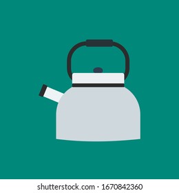 Vector illustration of flat teapot icon