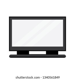 Vector illustration flat television icon on white background