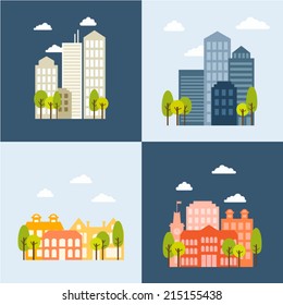 Vector Illustration, Flat urban landscape concept 