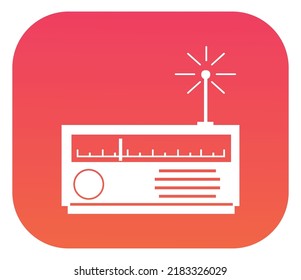 vector illustration. flat web. simple radio icon. news. electronics. thing logo