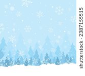 Vector illustration. Flat winter landscape. Simple snowy backgrounds. Snowdrifts. Snowfall. Clear blue sky. Blizzard. Snowy weather. Winter season. Panoramic wallpapers. Set of backgrounds.
