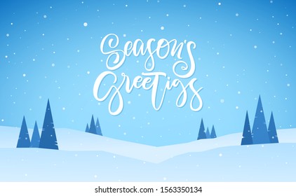 Vector Illustration Blue Mountains Winter Snowy Stock Vector (Royalty ...