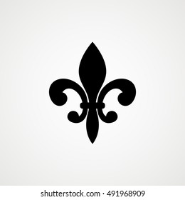 Vektorgrafik von Fleur de lis auf grauem Hintergrund