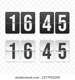 Vector illustration of a flip clock icon sign and symbol at quarter to seventeen. Black and white colored icons for website design .Simple design on a transparent background (PNG). - Powered by Shutterstock - Get 15% off with code: PIKWIZARD15