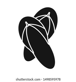 Vector illustration of flip and flop sign. Collection of flip and wooden stock symbol for web.