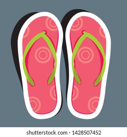 Vector illustration of flip flops