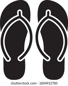 Vector illustration of the flip flops sandals