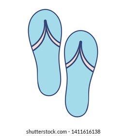 Vector illustration of flip flops.Sign,icon