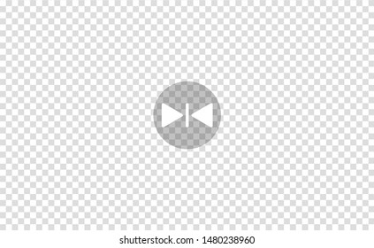 Vector illustration of the flip horizontal icon or open door elevator icon or the video player sign or movie media play bar on transparent background. EPS10.