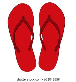 Vector illustration flip-flops/Flip-flops