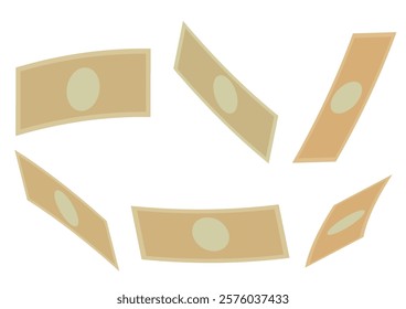 Vector Illustration of Floating Banknotes