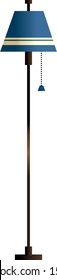 Vector illustration of floor lamp.