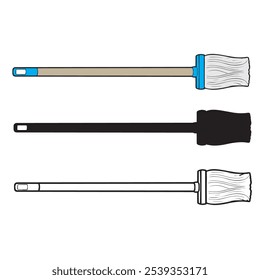 vector illustration of a floor mopping tool in a simple style