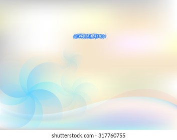 vector illustration of flora pattern over curves colorful background. Idea of presentation, futuristic, website, motion, graphic, decoration, technology, digital, waves, abstract template wallpaper