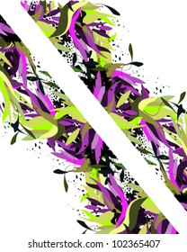 vector illustration of  floral abstract