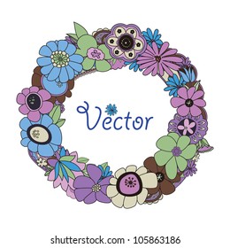 Vector illustration of floral background