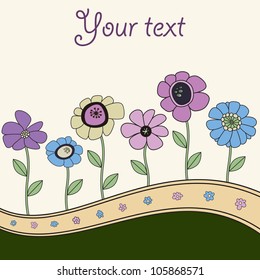 Vector illustration of floral background